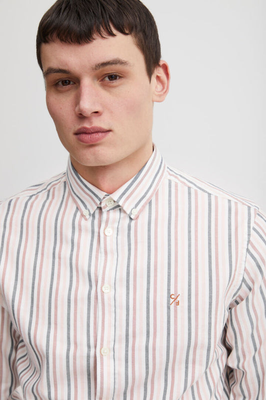 Pure-Cotton Long Sleeve Shirt - Striped
