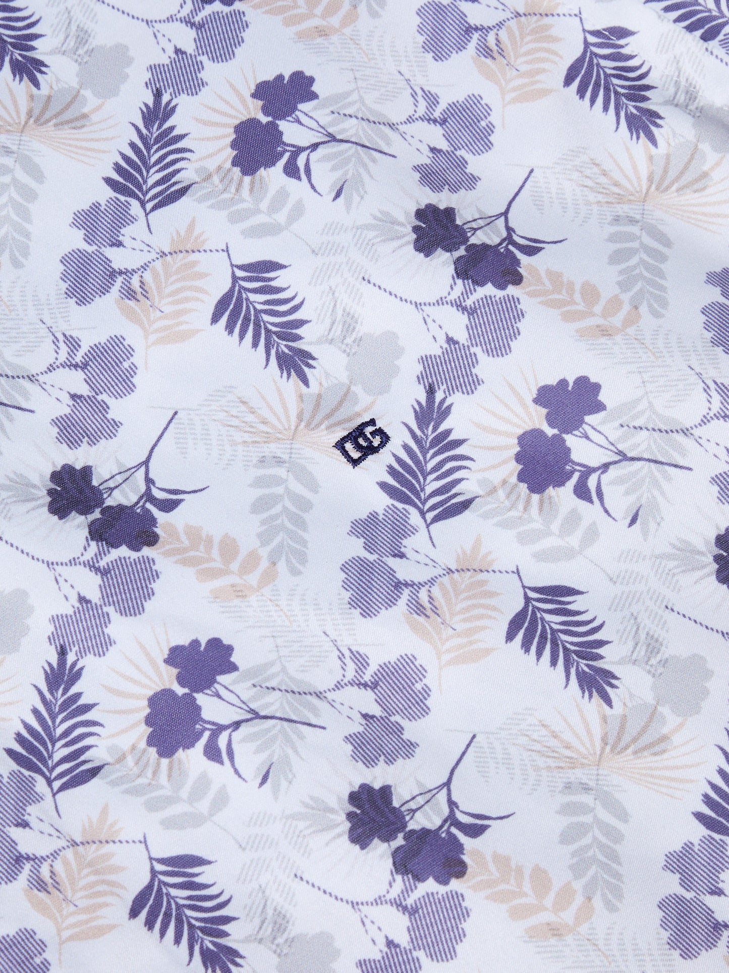 Pure-Cotton Short-Sleeve Shirt - White Leaf
