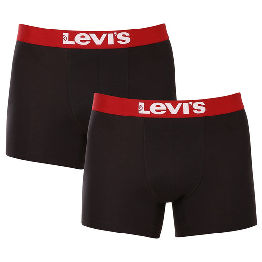 Levi's 2 Pack Boxer Brief - Black Red