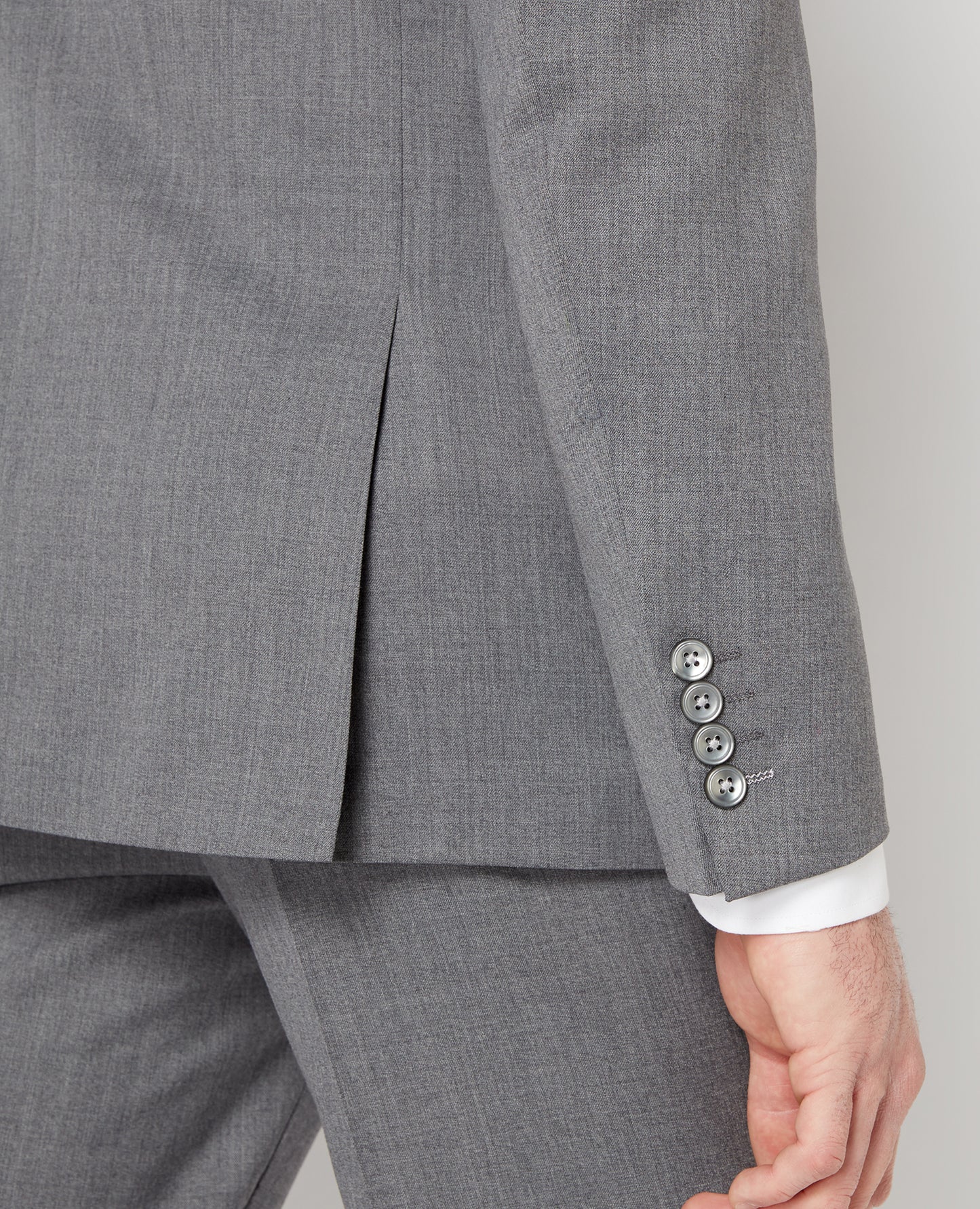 Slim Fit Wool-Rich Suit Jacket - Grey