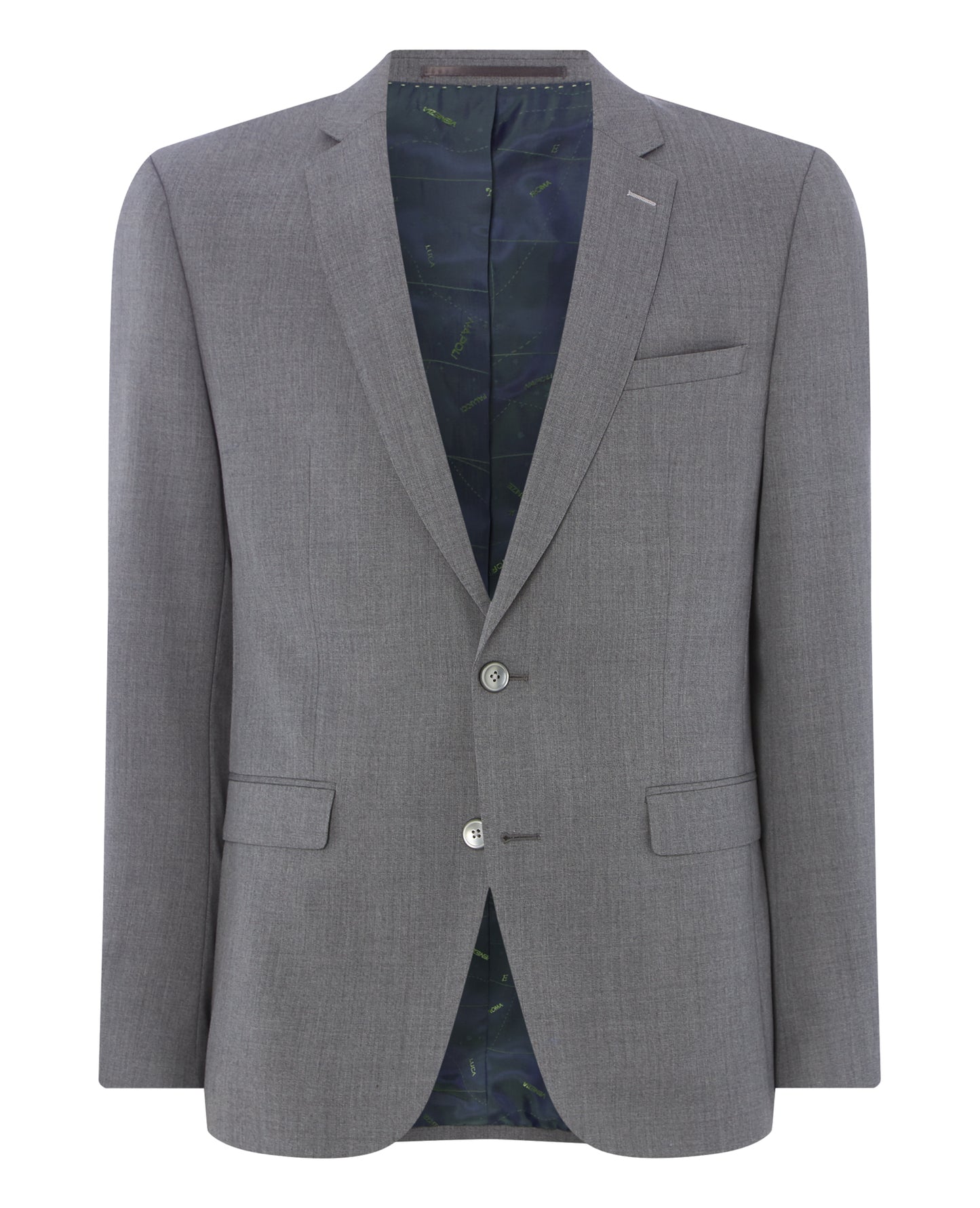 Slim Fit Wool-Rich Suit Jacket - Grey