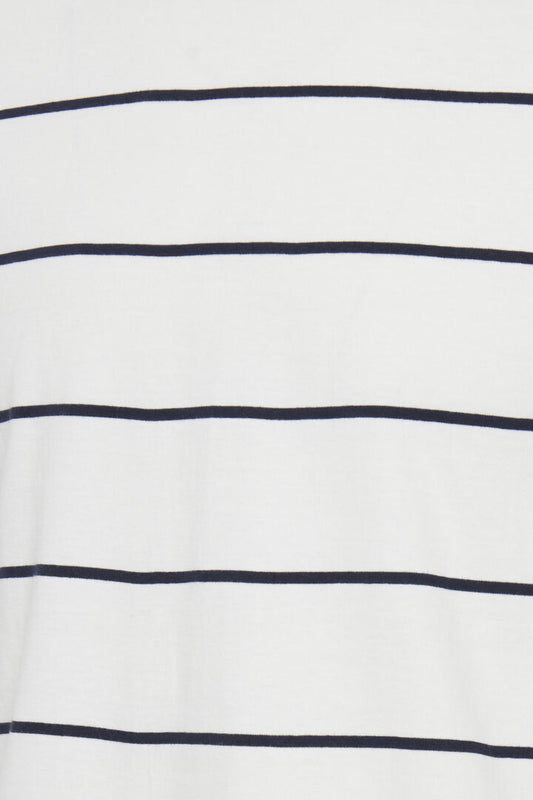 White Pin Stripe Tee