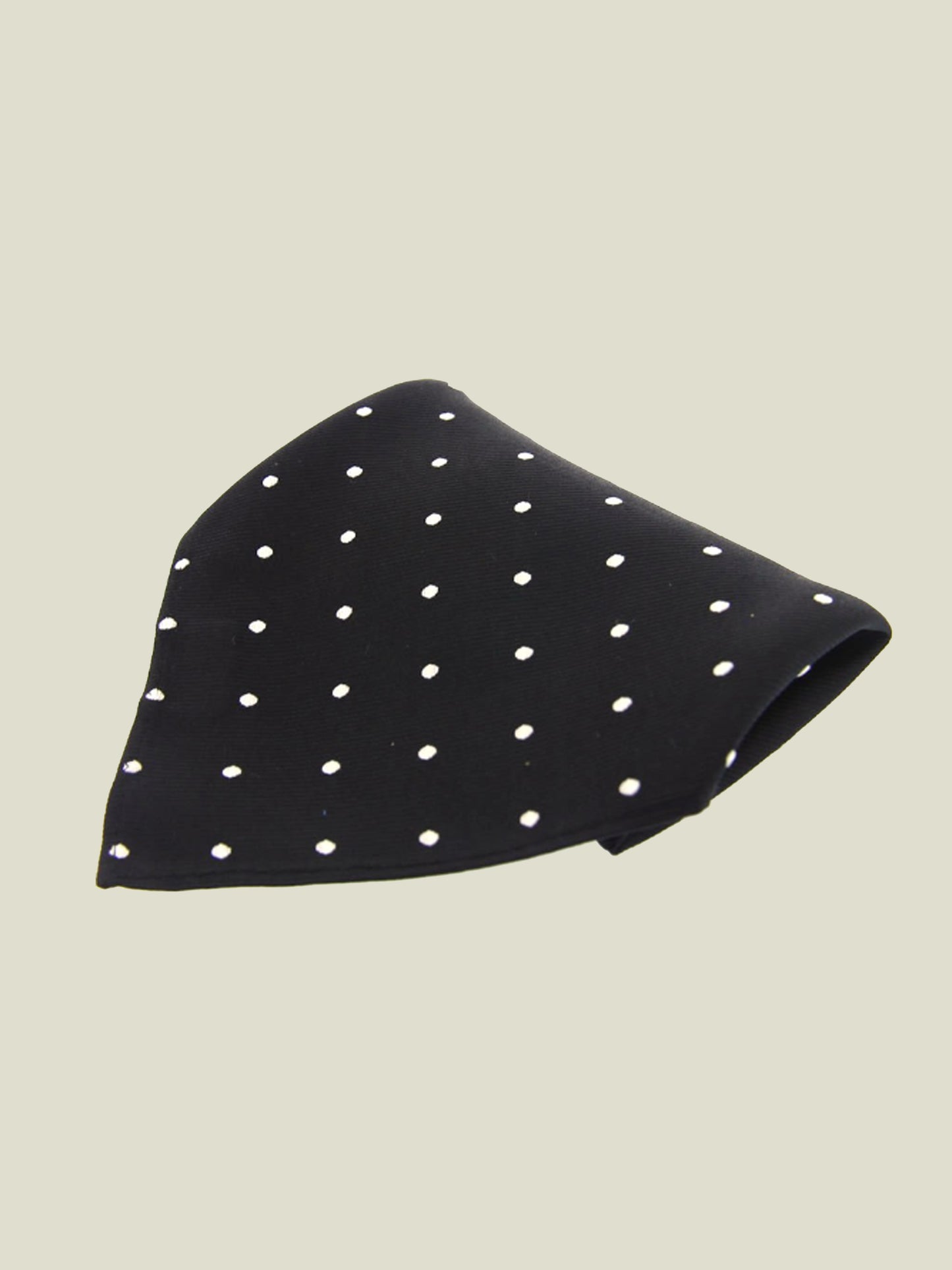 Pure Silk Woven - Black Polka Dot Hankie
