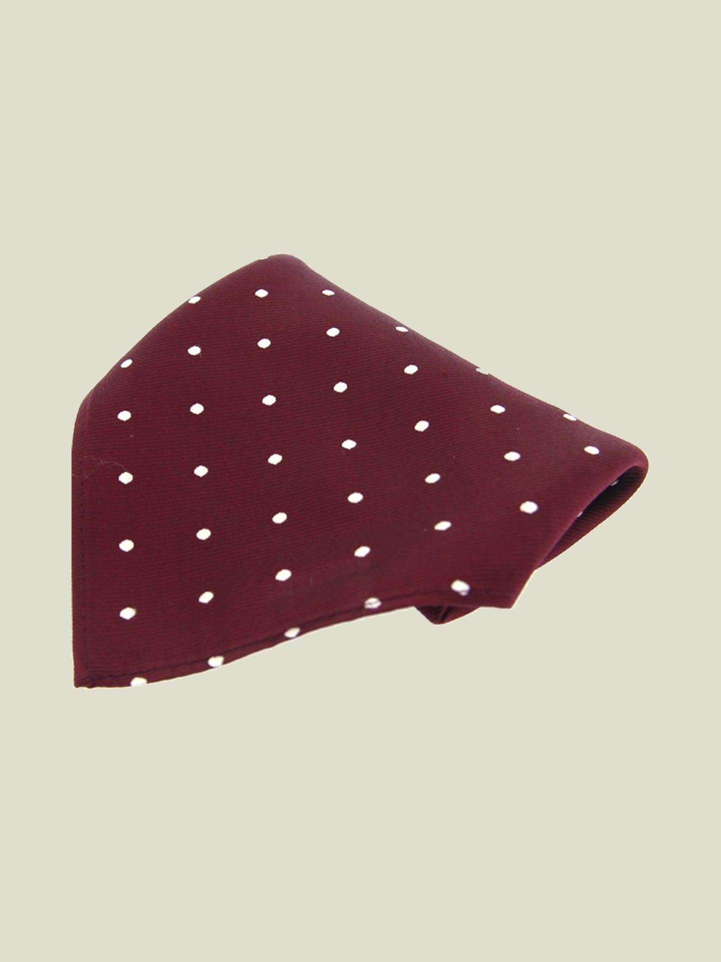 Pure Silk Woven - Burgundy Polka Dot Hankie