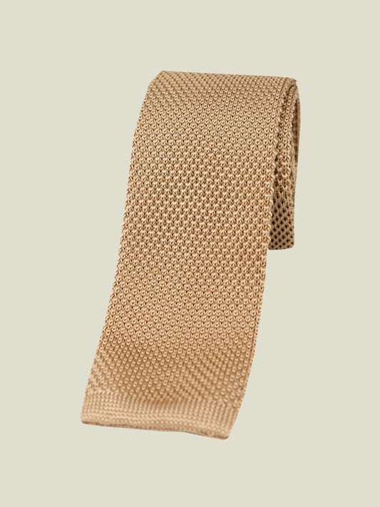Knitted Tie - Camel