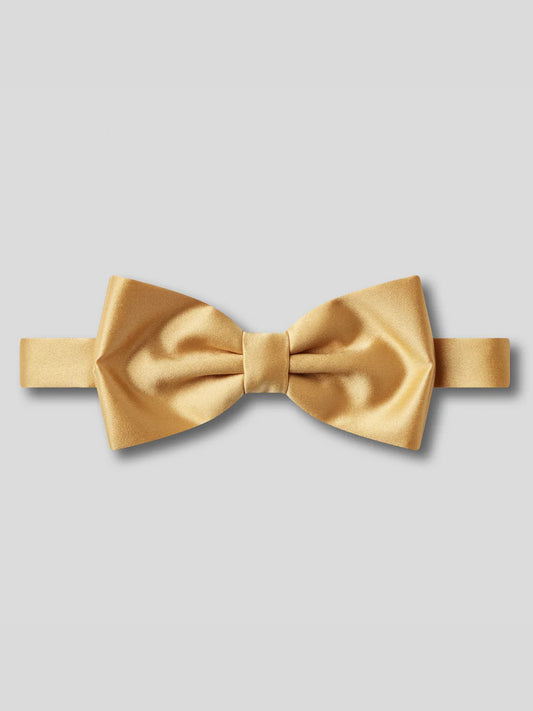 Plain Satin Bow-Tie - Gold