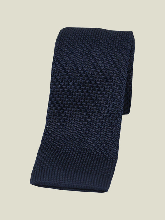 Knitted Tie - Navy