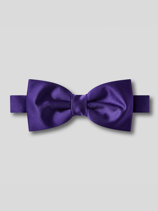 Plain Satin Bow-Tie - Purple