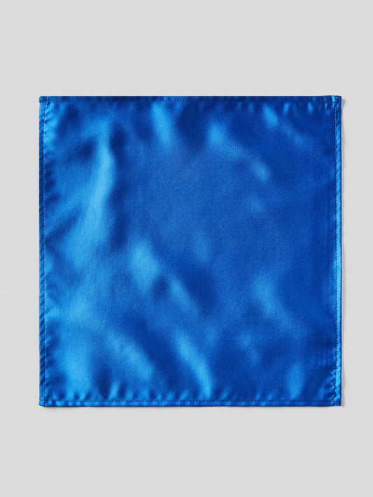 Plain Satin Hankie - Royal Blue