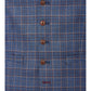 Blue Over Check from Antique Rogue - Waistcoat