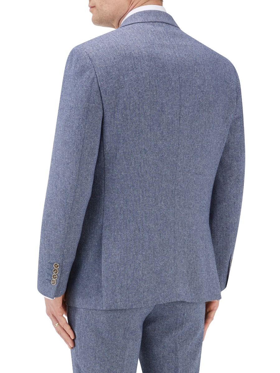 Jude Tweed Suit Jacket - Blue