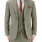 Jude Tweed Suit Waistcoat - Sage Green