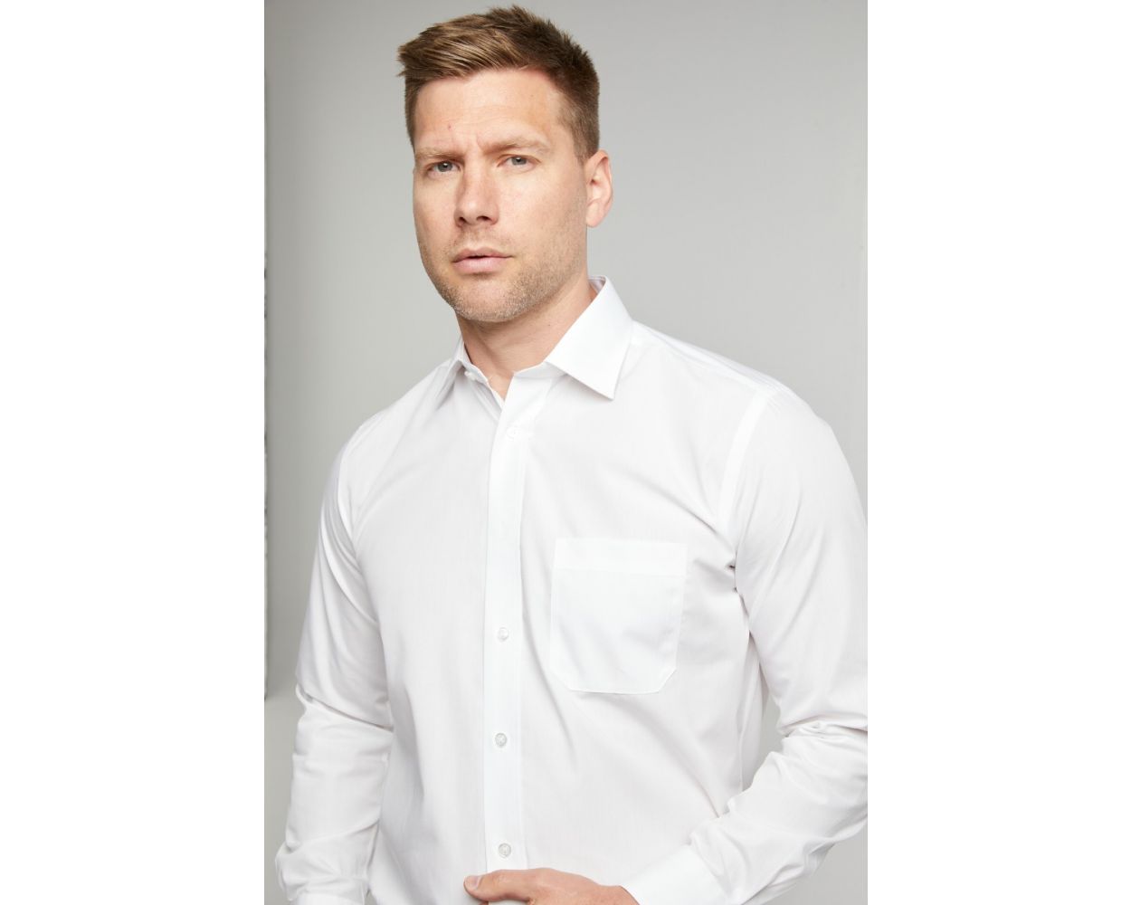 Classic Easy Care Long Sleeve Shirt - White