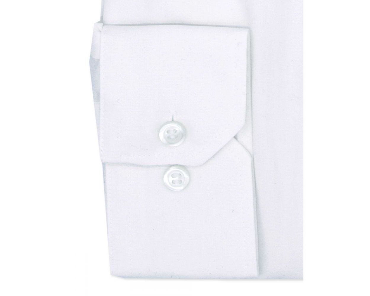 Cotton-Rich Non Iron Long Sleeve Shirt - White