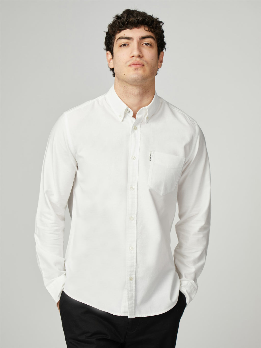 Organic Oxford Long Sleeve Shirt - White