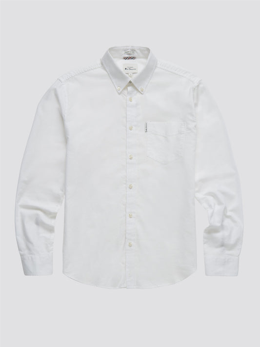 BigMens - Organic Cotton Long Sleeve Oxford Shirt - White