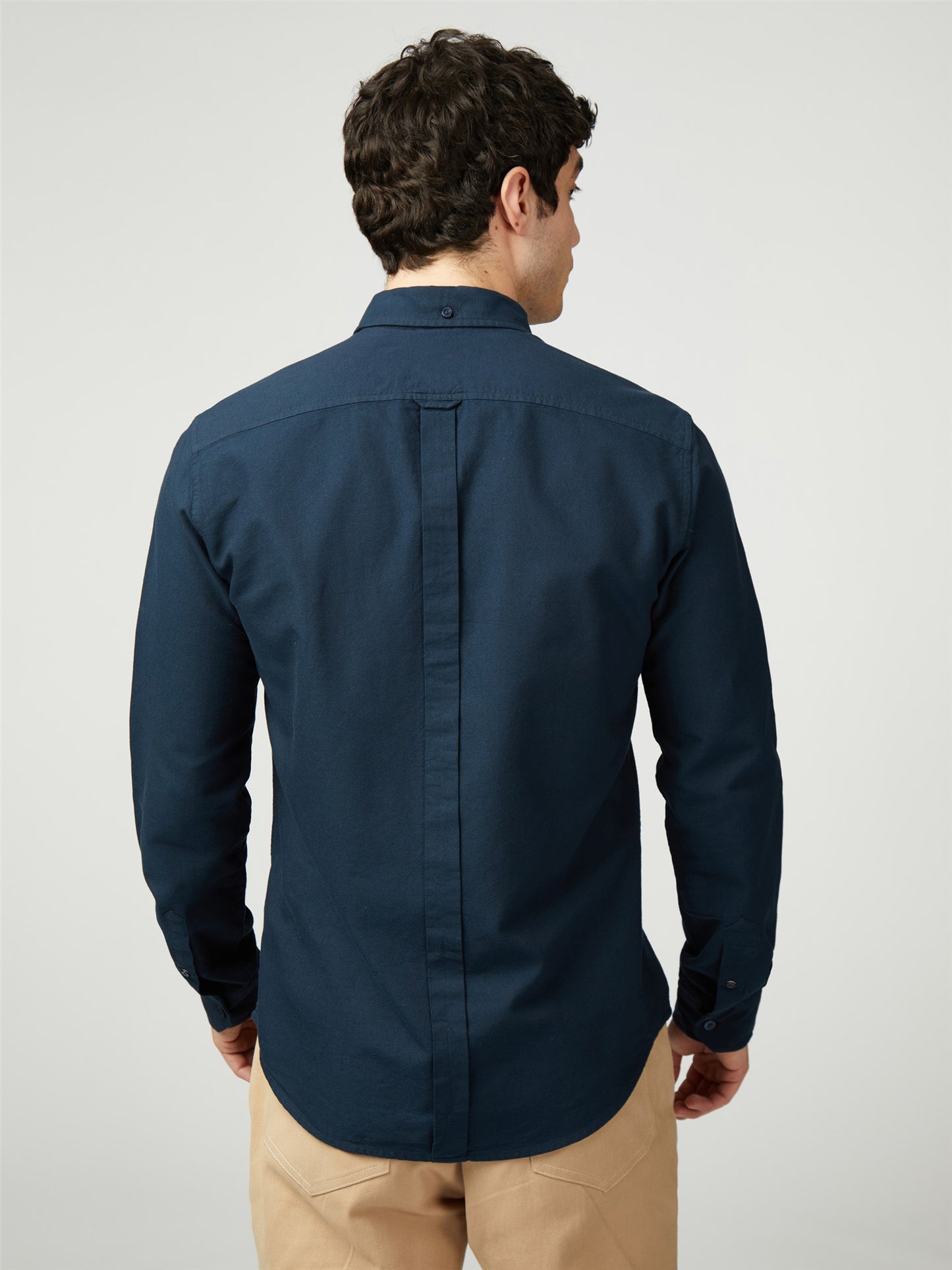 Organic Oxford Long Sleeve Shirt - Navy