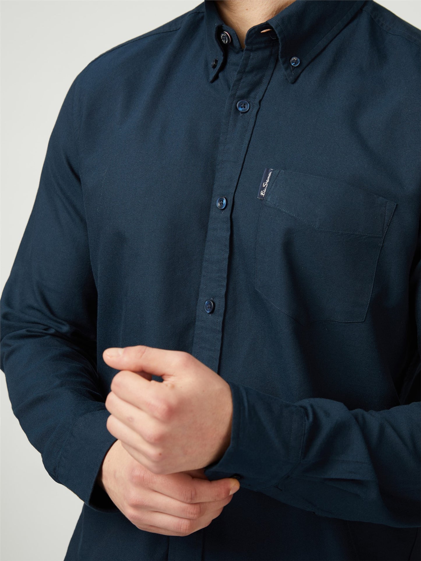 Organic Oxford Long Sleeve Shirt - Navy
