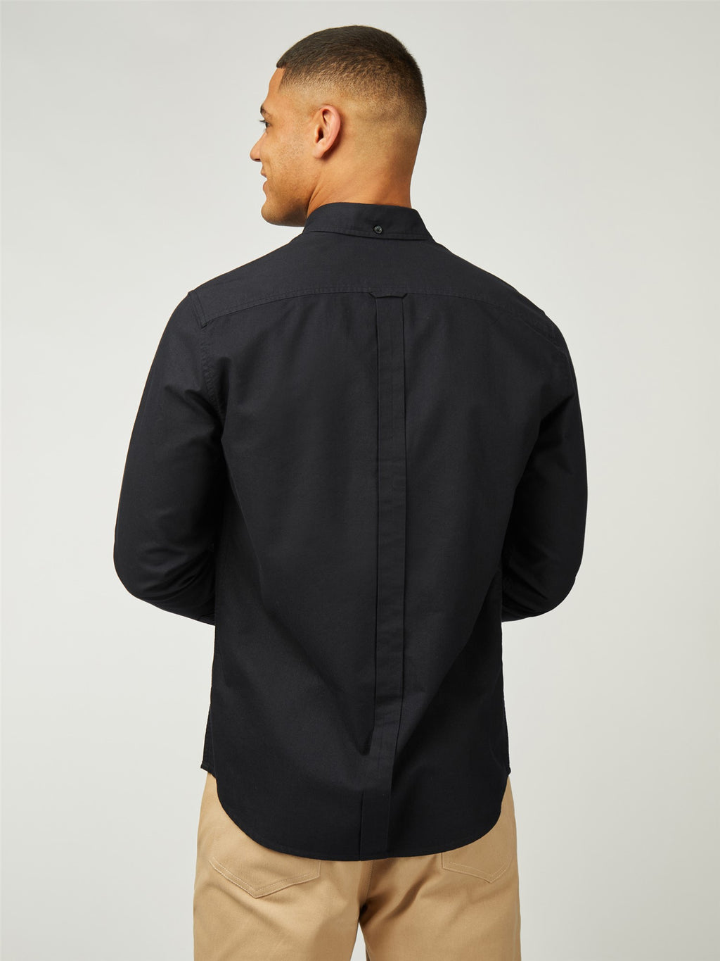 Organic Oxford Long Sleeve Shirt - Black