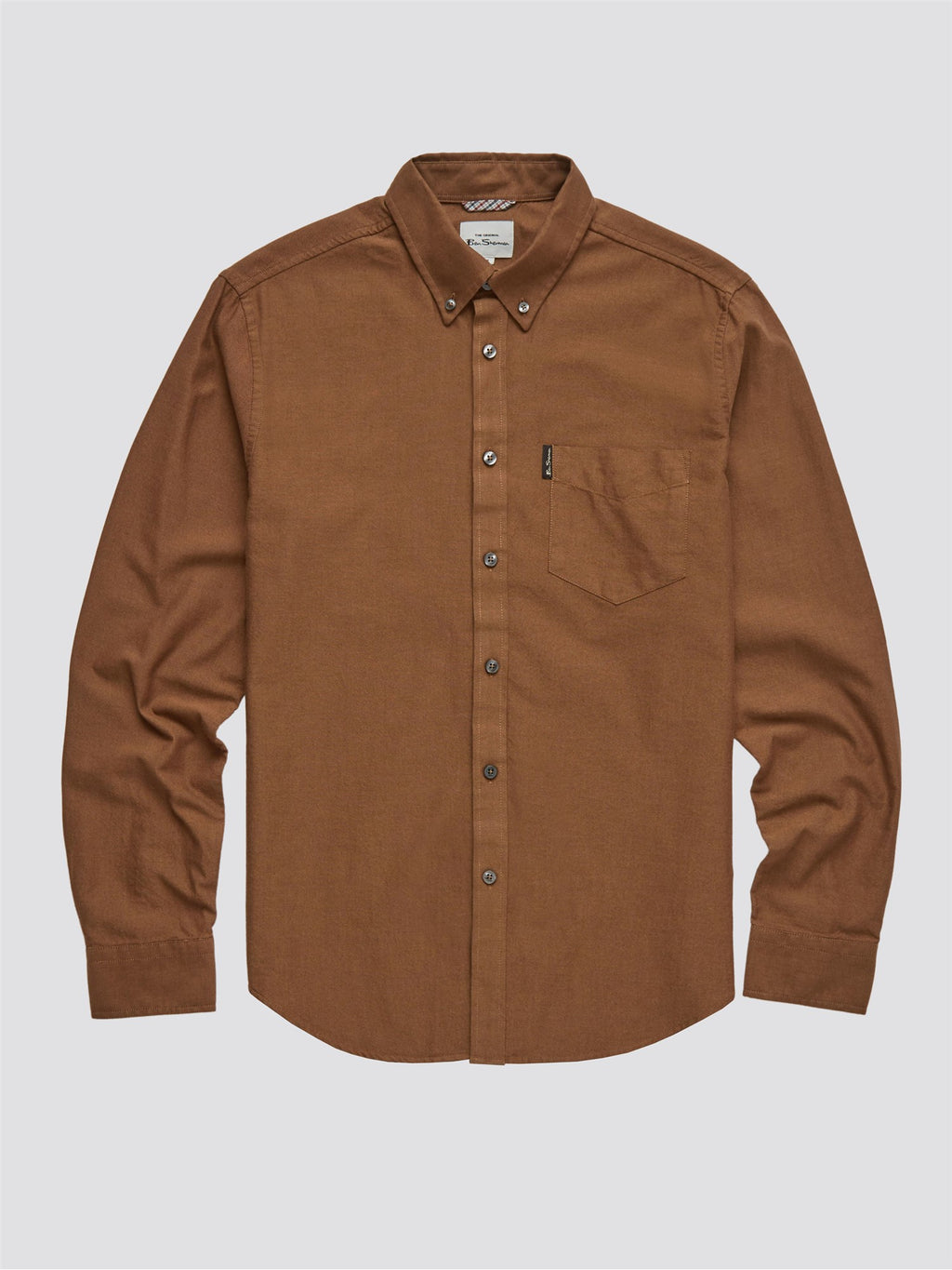 Organic Oxford Long Sleeve Shirt - Light Brown