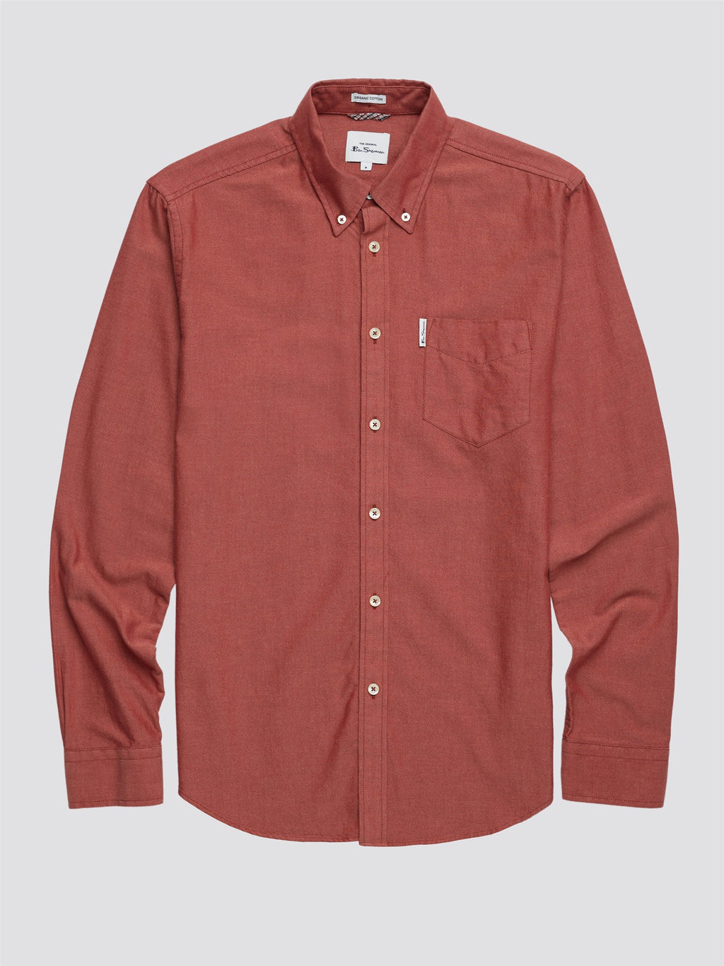 Organic Oxford Long Sleeve Shirt - Dark Pink