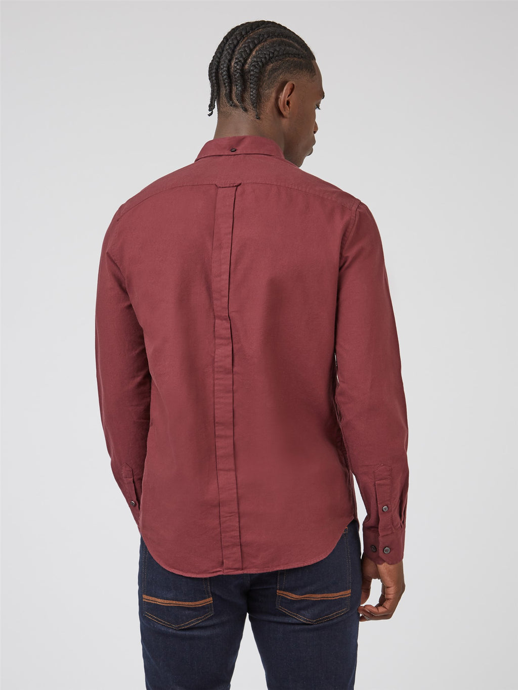 Organic Oxford Long Sleeve Shirt - Wine