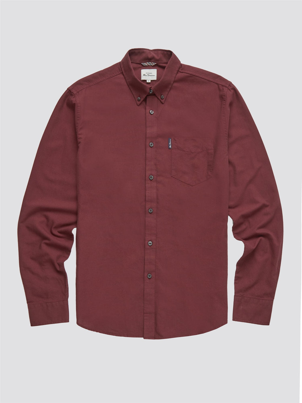 Organic Oxford Long Sleeve Shirt - Wine