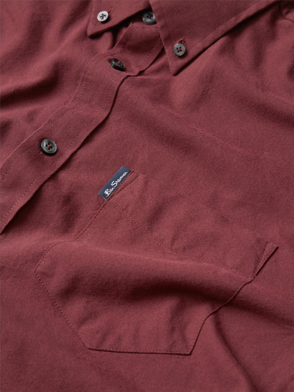 Organic Oxford Long Sleeve Shirt - Wine