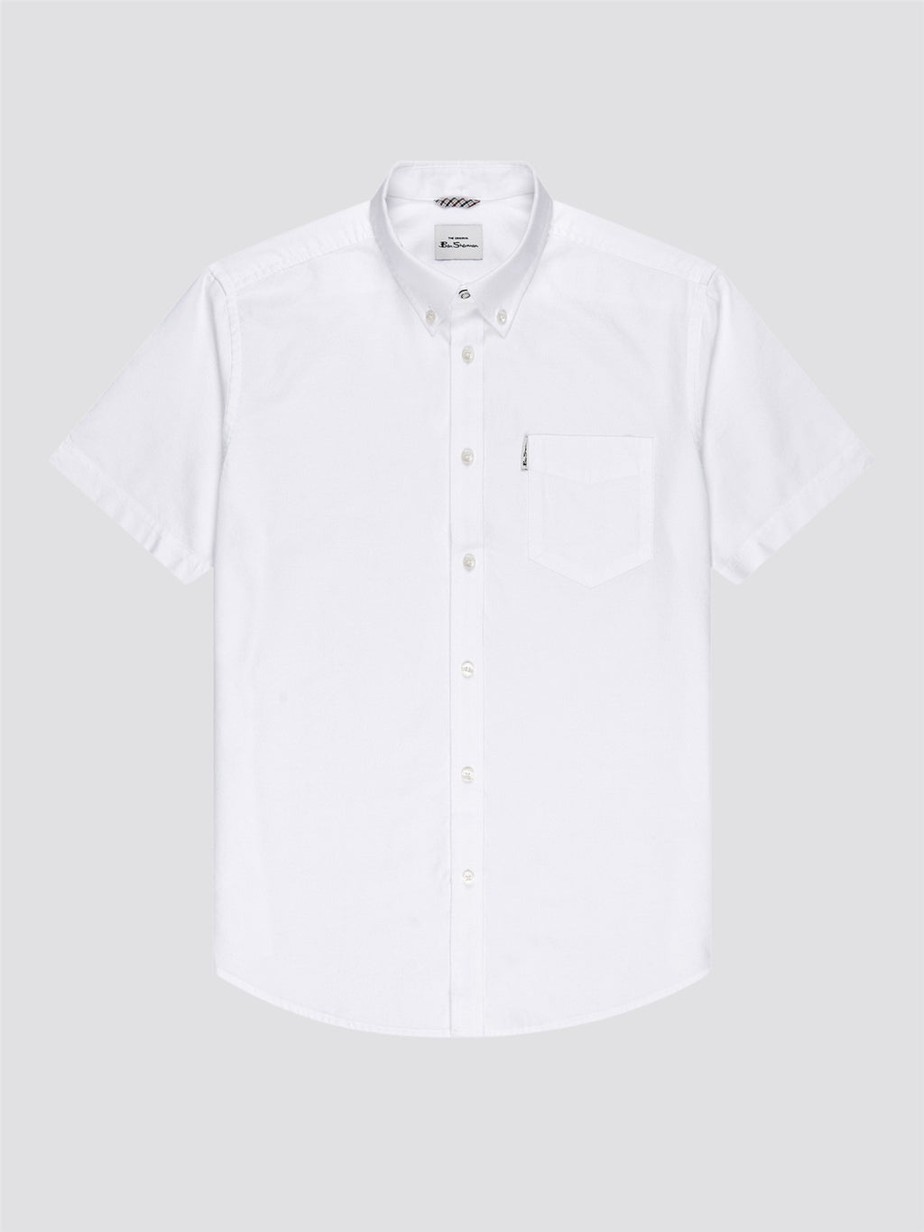 Signature Cotton Oxford Short Sleeve Shirt - White