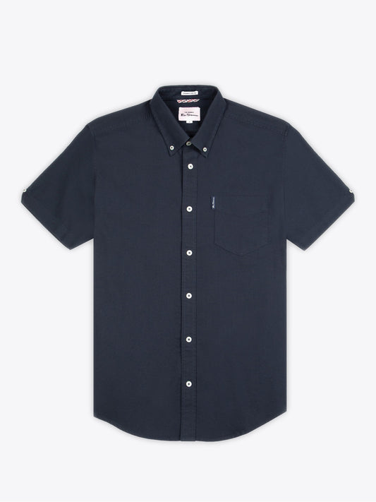 BigMens - Organic Cotton Short Sleeve Oxford Shirt - Dark Navy