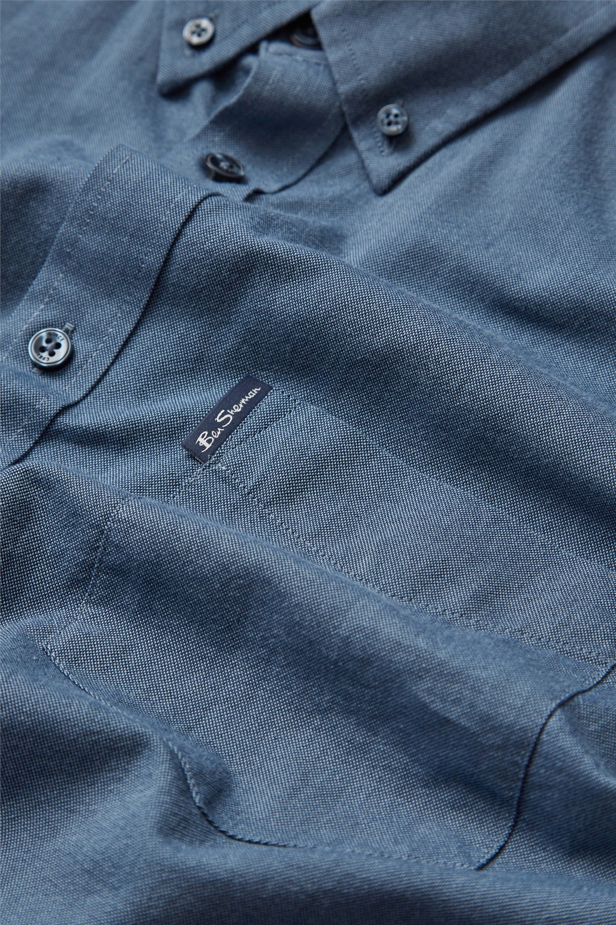 BigMens - Organic Cotton Short Sleeve Oxford Shirt - Dark Blue