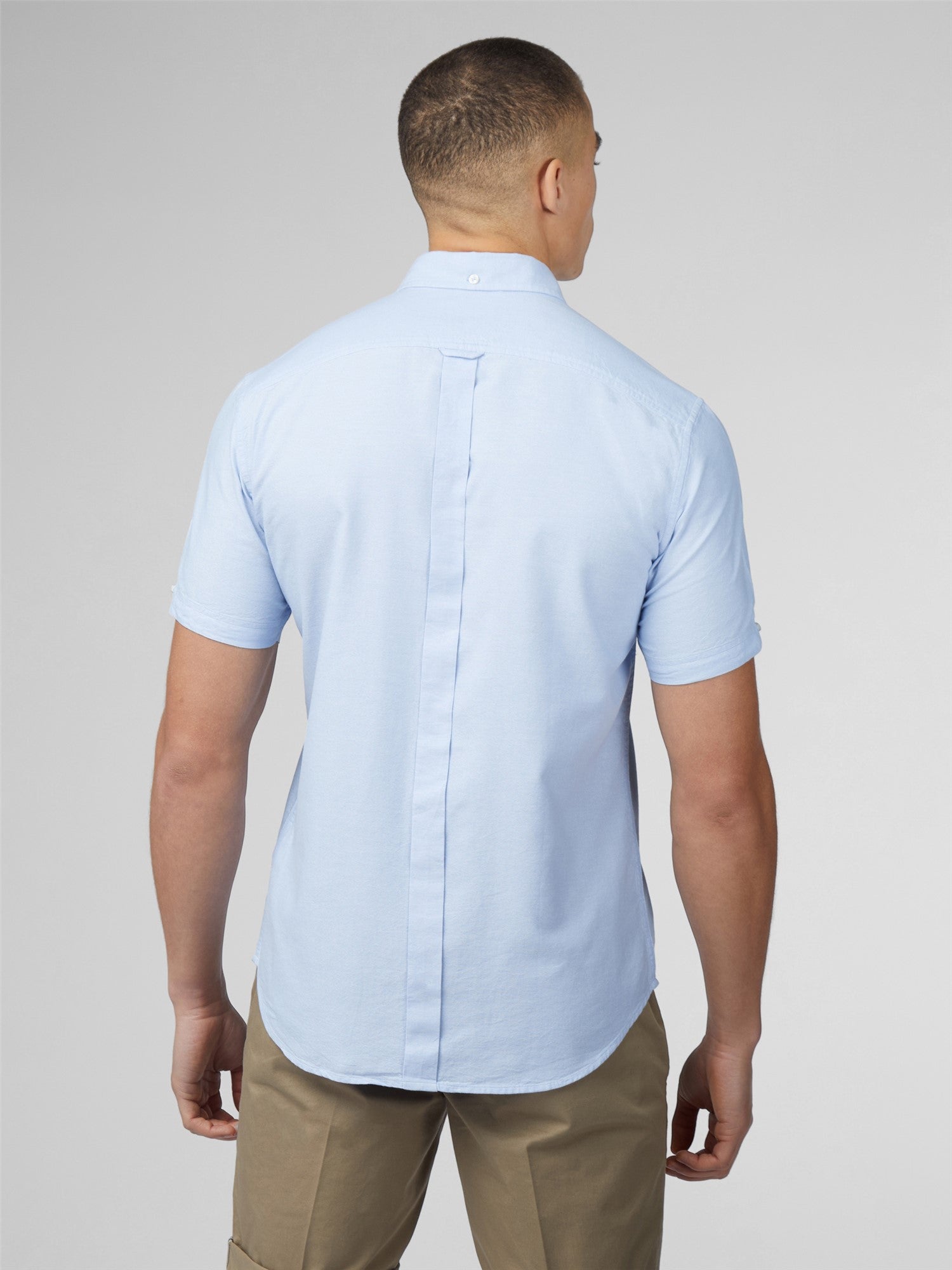 Signature Cotton Oxford Short Sleeve Shirt - Sky