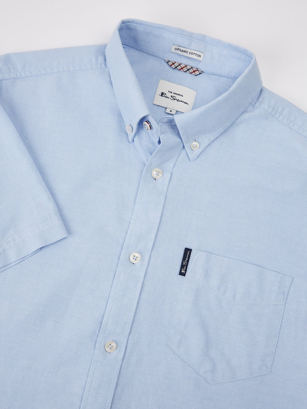 Signature Cotton Oxford Short Sleeve Shirt - Sky