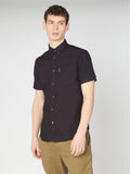Signature Cotton Oxford Short Sleeve Shirt - Barely Black