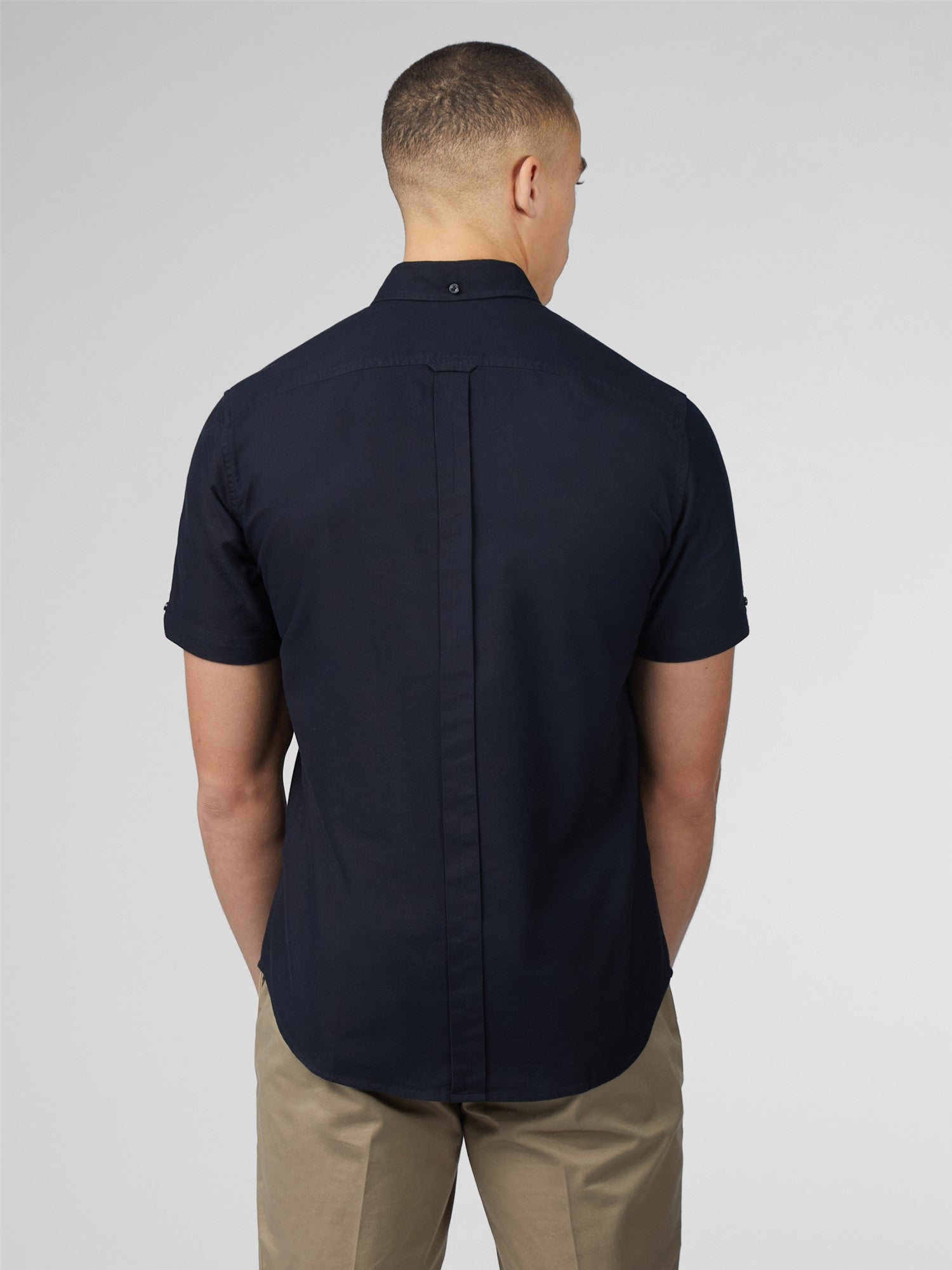 Signature Cotton Oxford Short Sleeve Shirt - Black