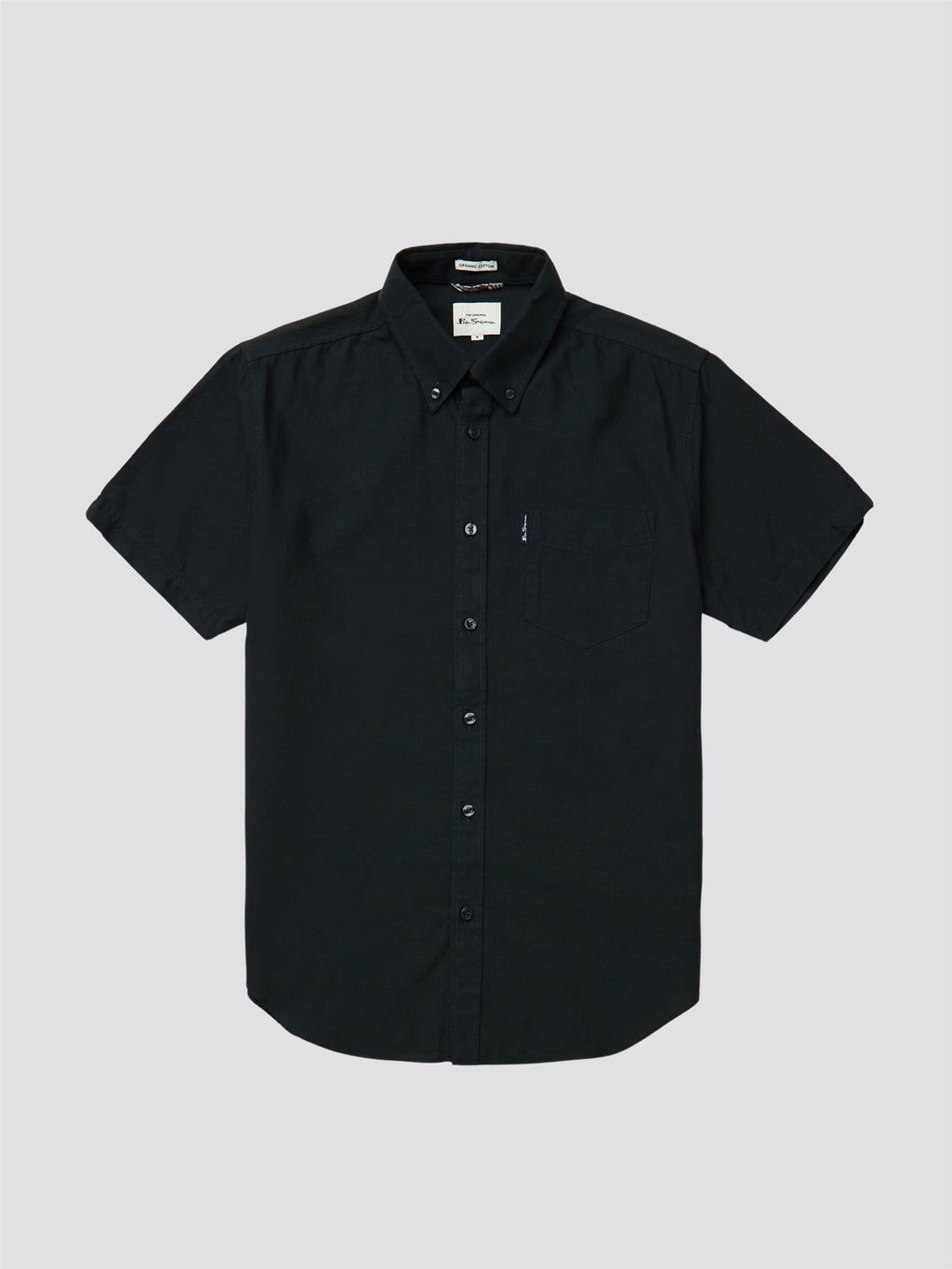Signature Cotton Oxford Short Sleeve Shirt - Black