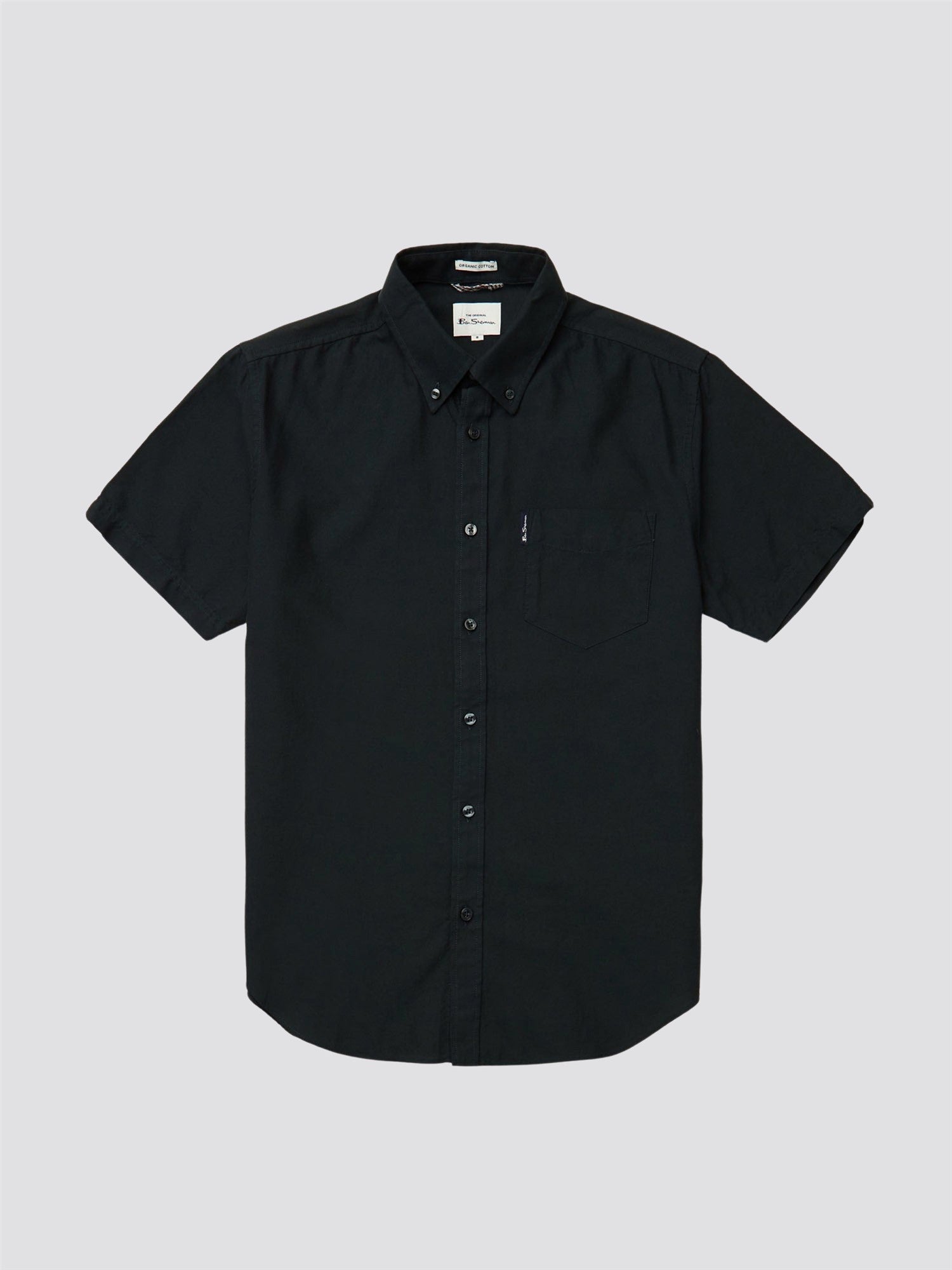 Signature Cotton Oxford Short Sleeve Shirt - Black