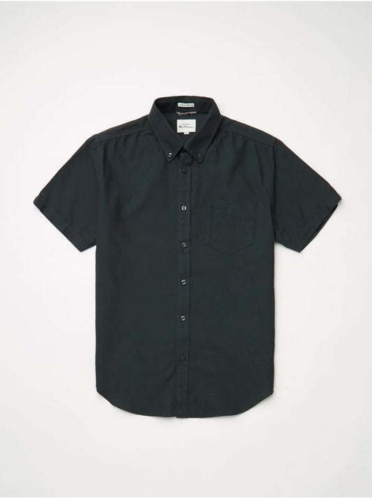 BigMens - Organic Cotton Short Sleeve Oxford Shirt - Barely Black