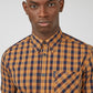 BigMens - Gingham Check Shirt - Fawn