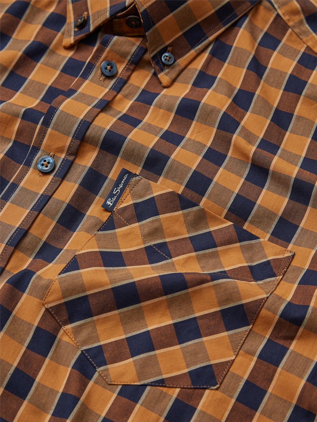 BigMens - Gingham Check Shirt - Fawn