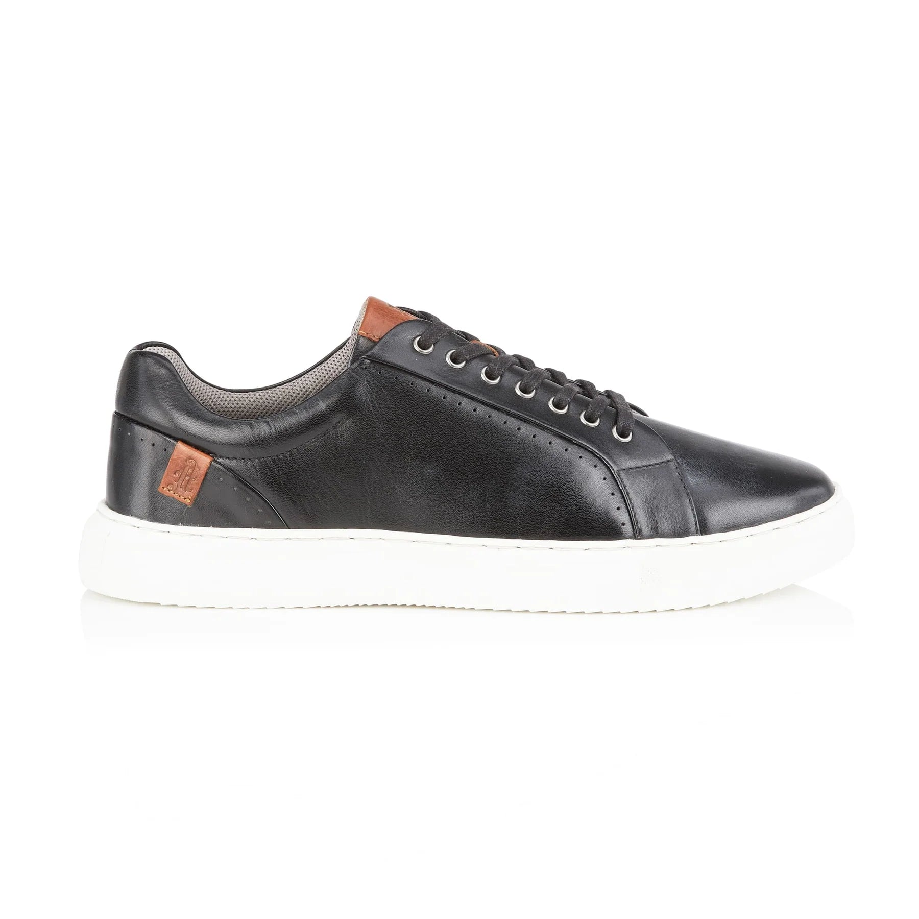 Cavan Leather Trainer - Black