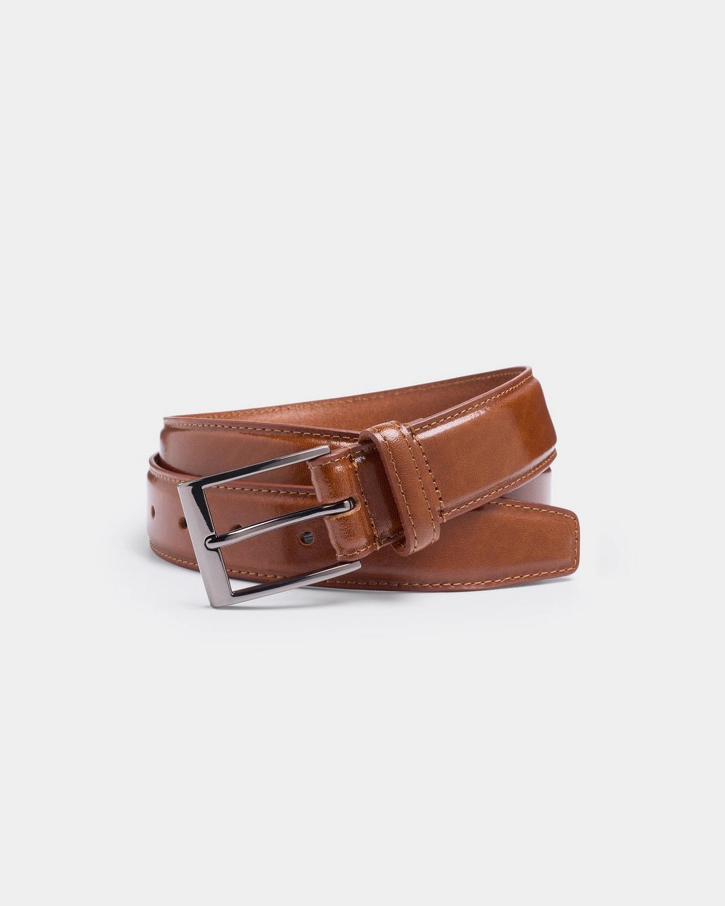 IBEX - 35mm Stitched Edge Leather Belt - Tan