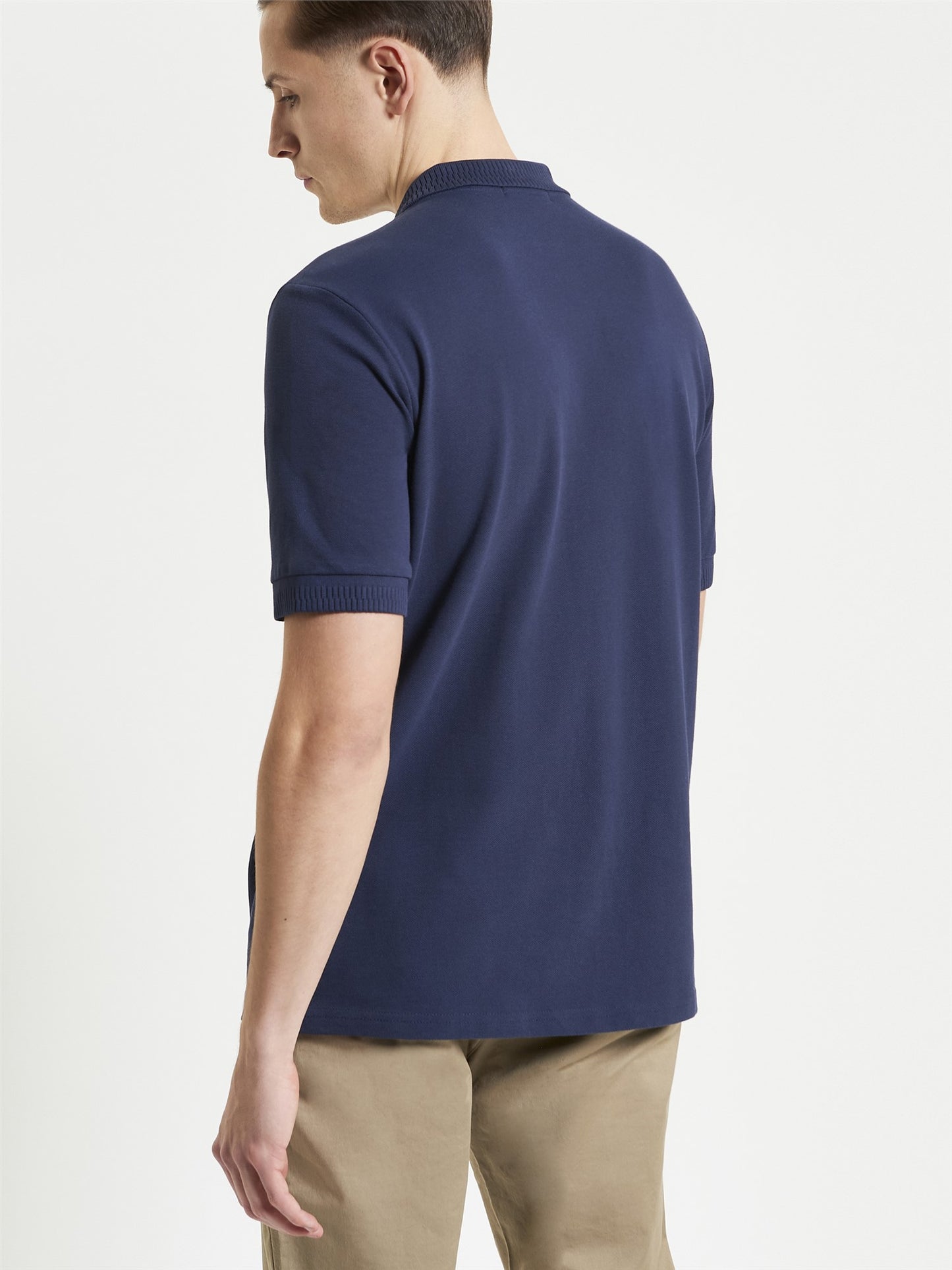 Ben Sherman Mod Pique Shirt - Navy Stripe