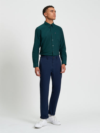 Long Sleeve Signature Oxford Shirt in Dark Green