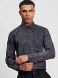 Paisley Print Shirt in Black
