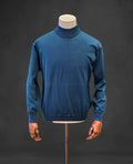Italian Merino-Blend Turtle Neck Jumper - Airforce