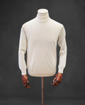 Italian Merino-Blend Turtle Neck Jumper - Ecru