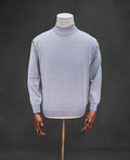 Italian Merino-Blend Turtle Neck Jumper - Silver