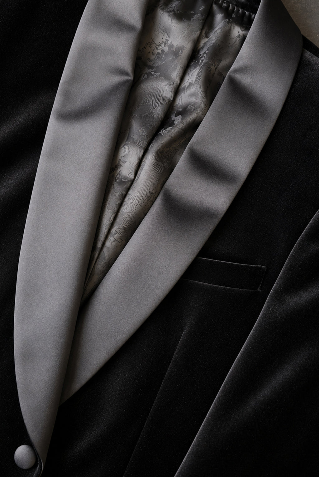 Romeo Velvet Shawl Collar Jacket - Black