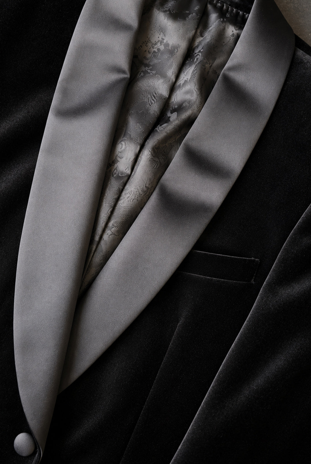 Romeo Velvet Shawl Collar Jacket - Black